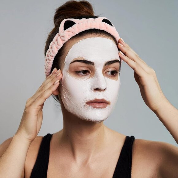 2 Pcs Cat Ears Headband Spa Headbands for Washing Face Headband Pink Purple - Picture 4 of 7